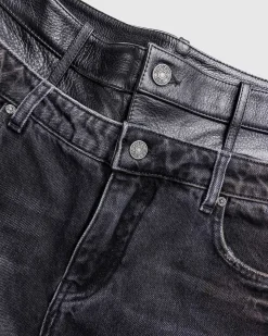 Gusa Contrast Flare Pant Gusa Aged Black Wash