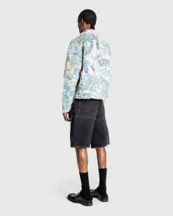 Gusa Quiltet Denimjakke Gusa Patchwork Print