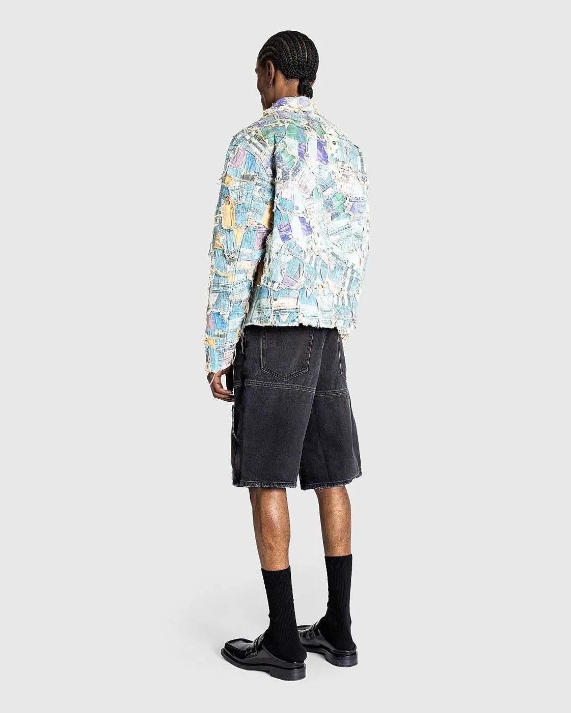 Gusa Quiltet Denimjakke Gusa Patchwork Print