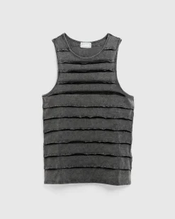 Gusa Reverse Seam Tank Washed Out Black Multi