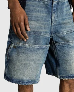 Gusa Utility Short Gusa Brugt Indigo Wash