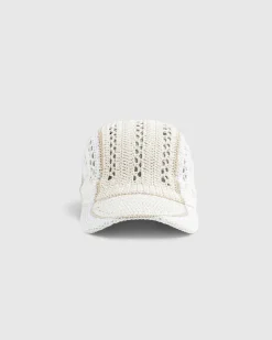 Haeklet Baseballkasket Angel Ivory