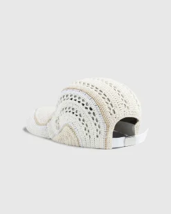 Haeklet Baseballkasket Angel Ivory