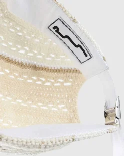 Haeklet Baseballkasket Angel Ivory