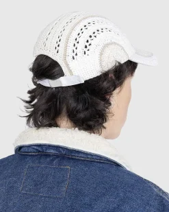 Haeklet Baseballkasket Angel Ivory