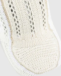 Haeklet Baseballkasket Angel Ivory