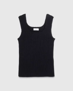 Haeklet Vest Sort