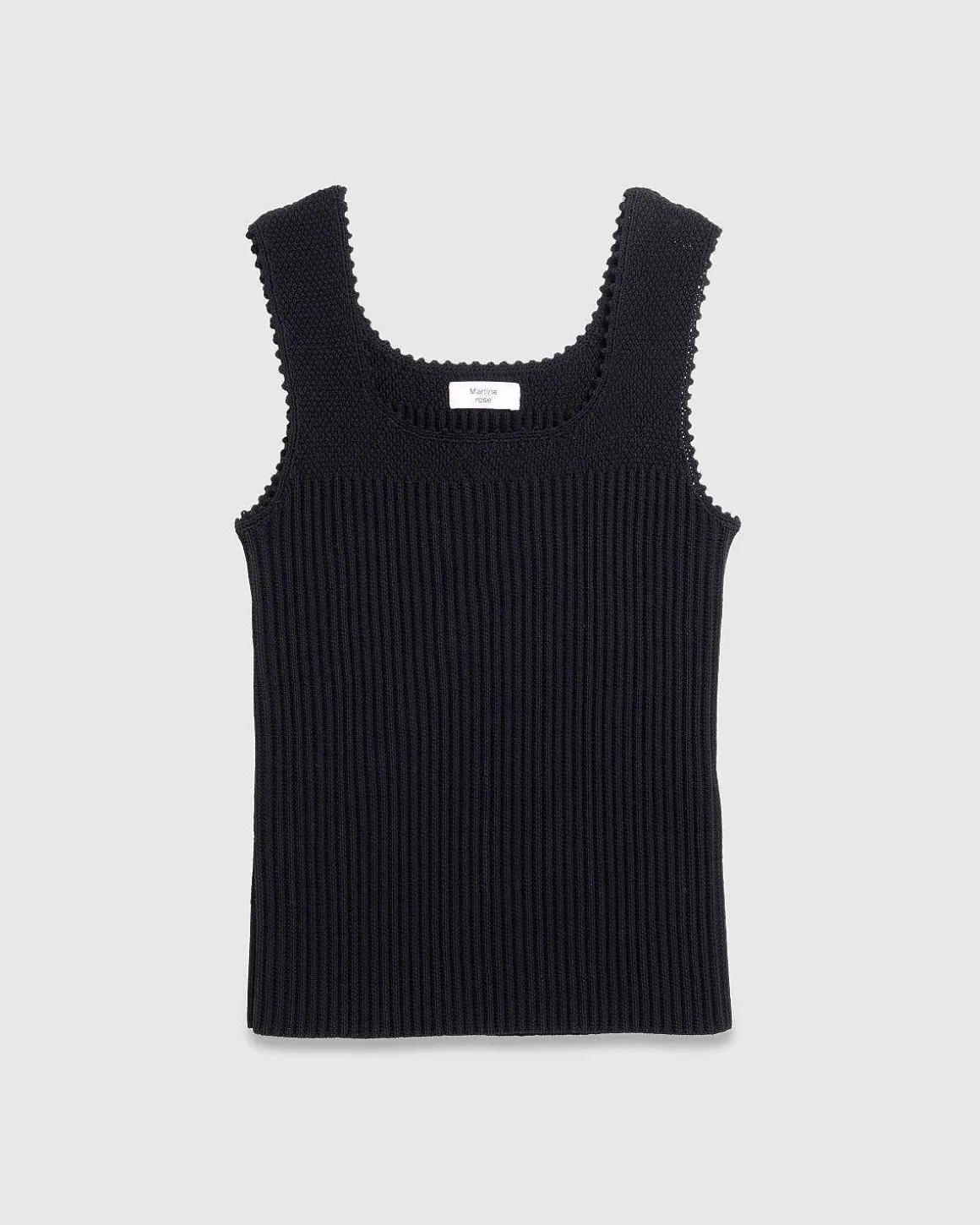 Haeklet Vest Sort
