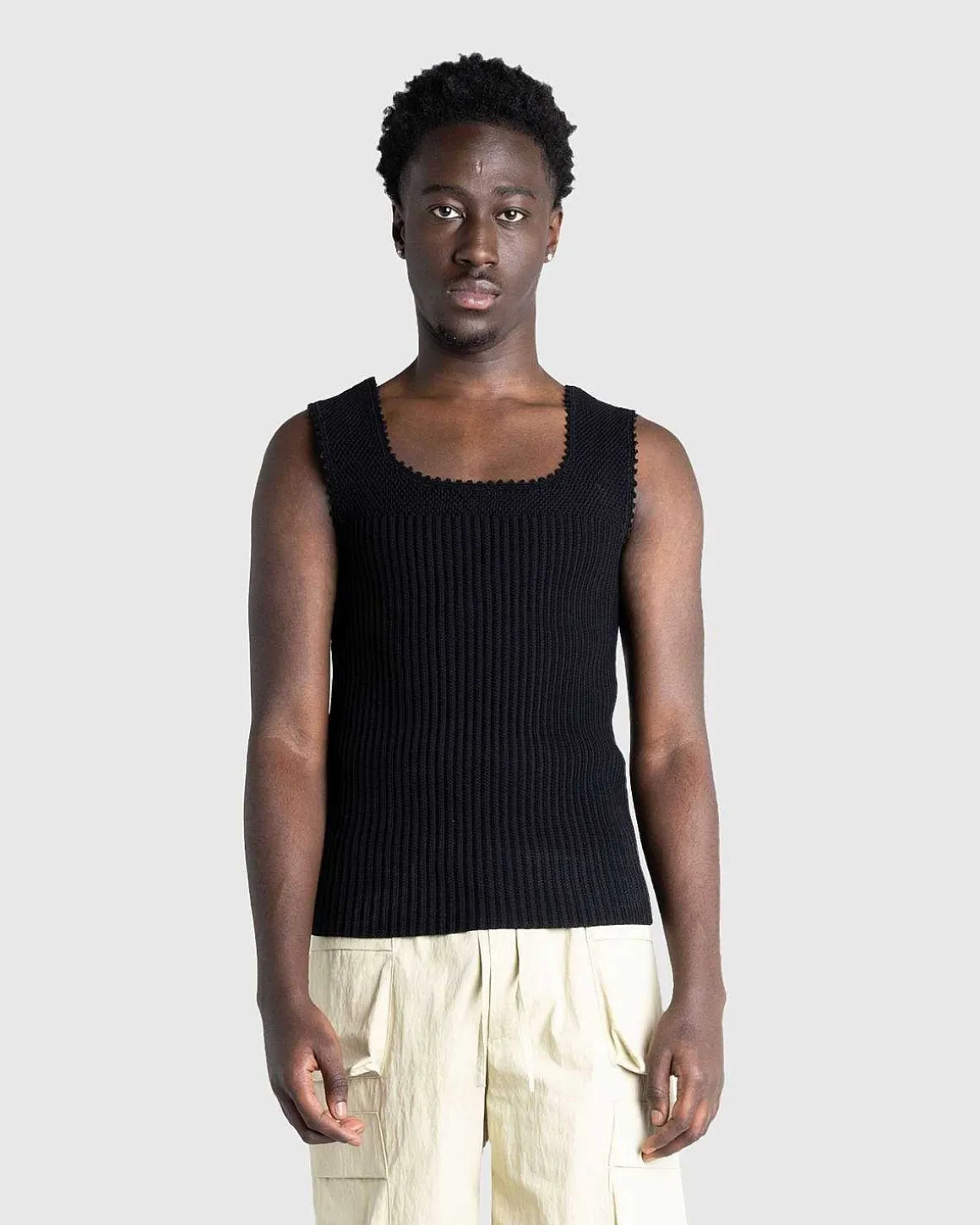 Haeklet Vest Sort