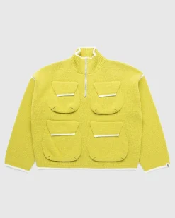 Halv-Zip Cargo Sweater Gul