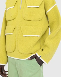Halv-Zip Cargo Sweater Gul
