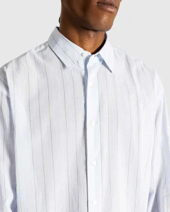 Hard Twist Finx Organdy Stripe Shirt Light Blue Stripe