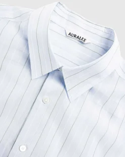 Hard Twist Finx Organdy Stripe Shirt Light Blue Stripe