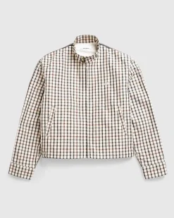 Harrington Jakke Elfenben/Navy/Maroon Ternet