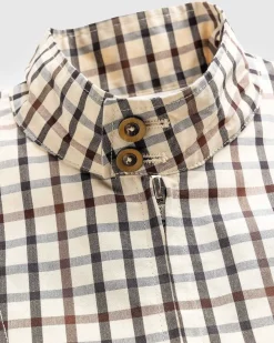 Harrington Jakke Elfenben/Navy/Maroon Ternet