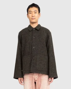 Haven Jacket Black/Moss Fuzz Wool