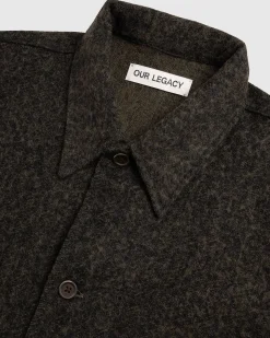 Haven Jacket Black/Moss Fuzz Wool