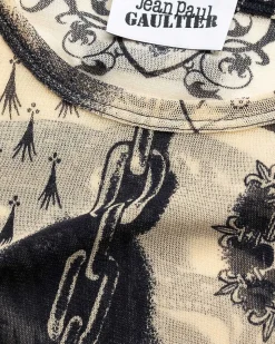 Heraldry Tattoo Top Beige/Navy