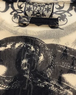 Heraldry Tattoo Top Beige/Navy