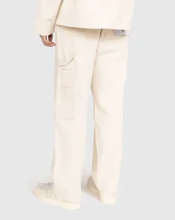 Highart Mixed Panel Canvas Painter Pants Off-White