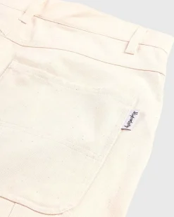 Highart Mixed Panel Canvas Painter Pants Off-White