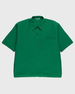 High Density Finx Linen Weather Shirt Gron