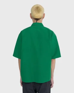 High Density Finx Linen Weather Shirt Gron