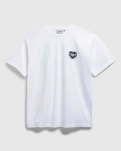Hjerte Bandana T-Shirt Hvid/Sort/Stenvasket