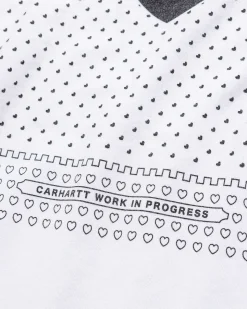 Hjerte Bandana T-Shirt Hvid/Sort/Stenvasket
