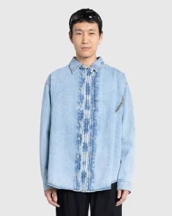 Hook And Eye Denim Shirt Ice Blue