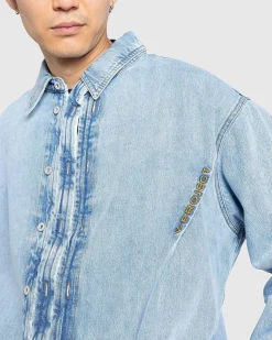 Hook And Eye Denim Shirt Ice Blue