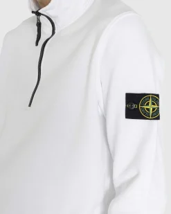 Hvid Sweatshirt Med Halv Lynlas
