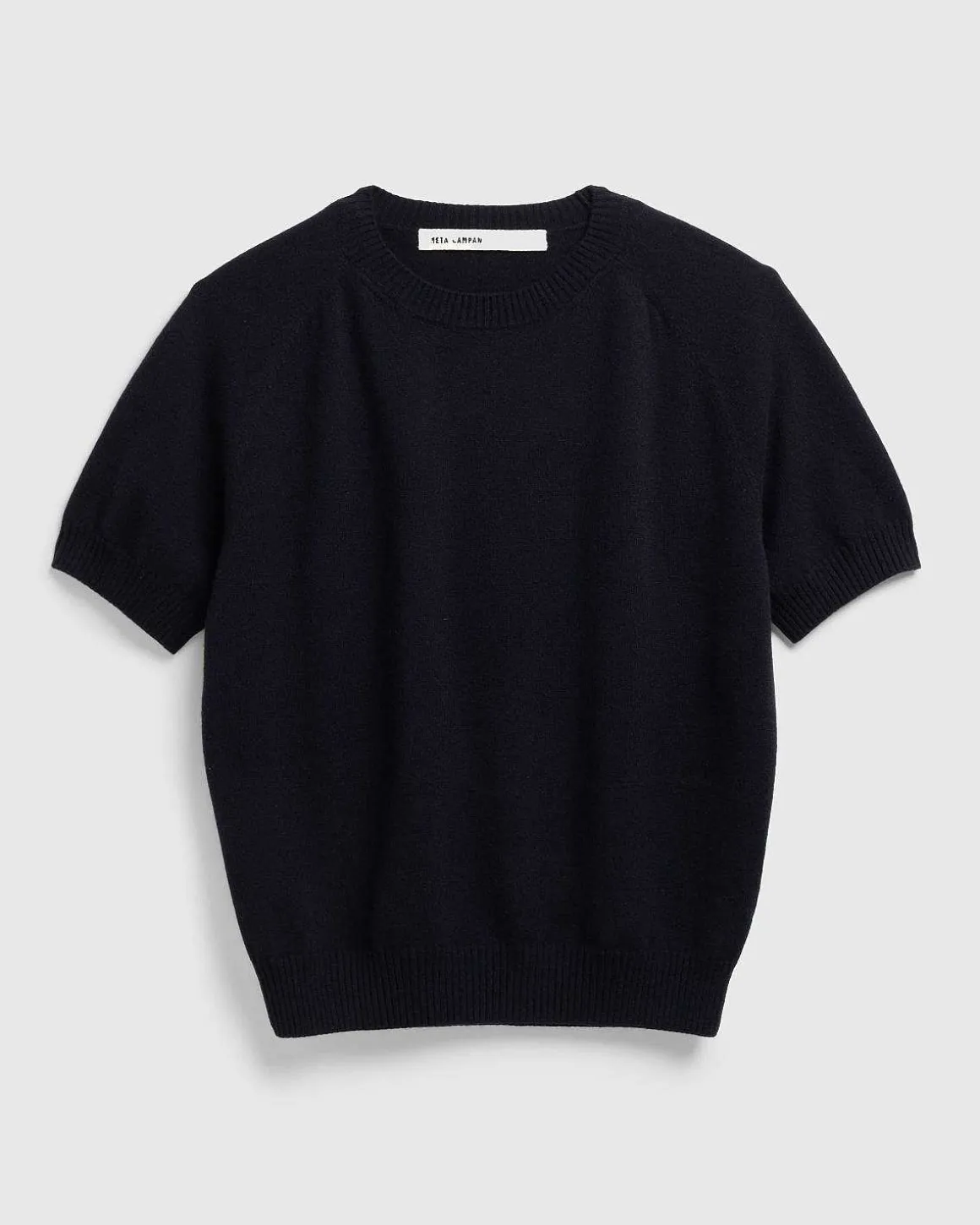 Jack Crew Neck Cashmere Kortaermet Sweater Midnatsbla