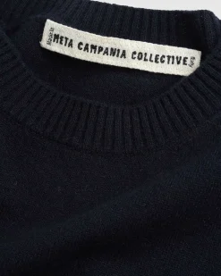 Jack Crew Neck Cashmere Kortaermet Sweater Midnatsbla