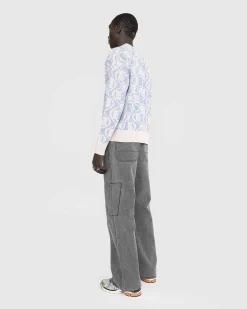 Jacquard Crew Neck Jumper Falmet Pink Melange/Lysebla