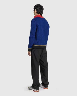 Jacquard Full-Zip Top Navy/Rod/Gul