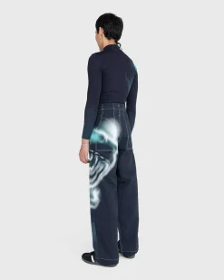 Jeans Med Tryk Blagron/Aqua