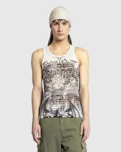 Jersey Tank Top Printet Diablo Hvid/Sort