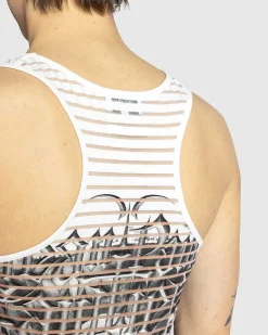 Jersey Tank Top Printet Diablo Hvid/Sort