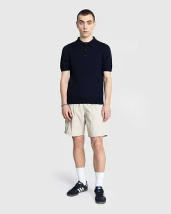 Joel Filted Cashmere Polo Midnight Blue
