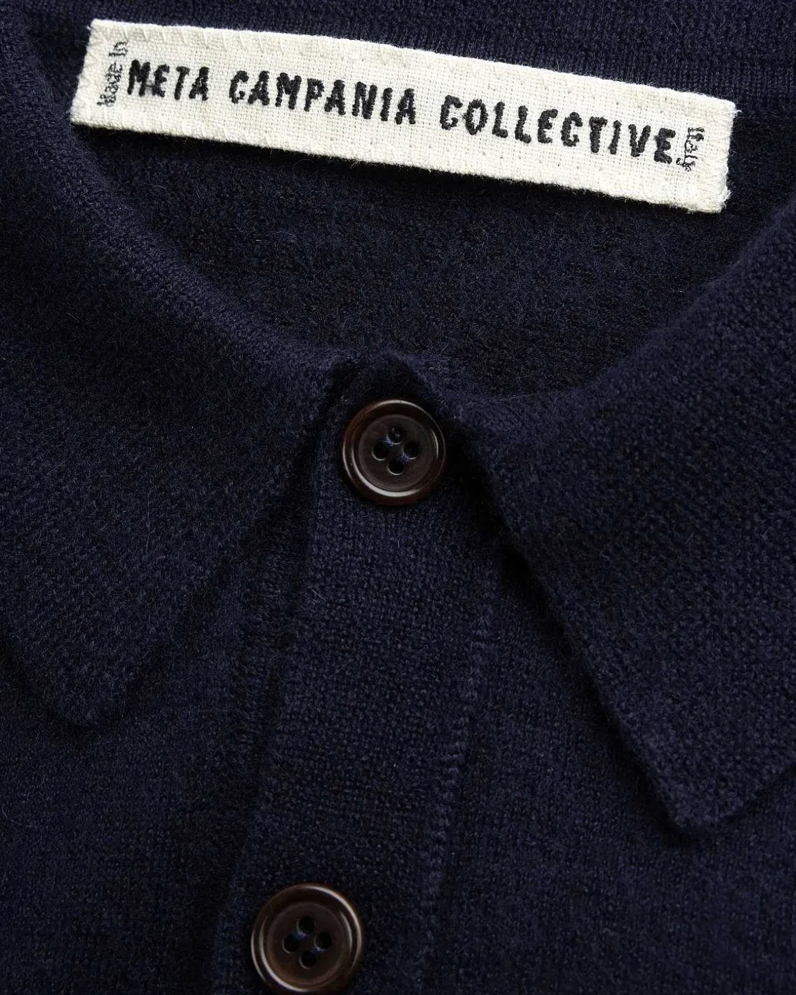 Joel Filted Cashmere Polo Midnight Blue