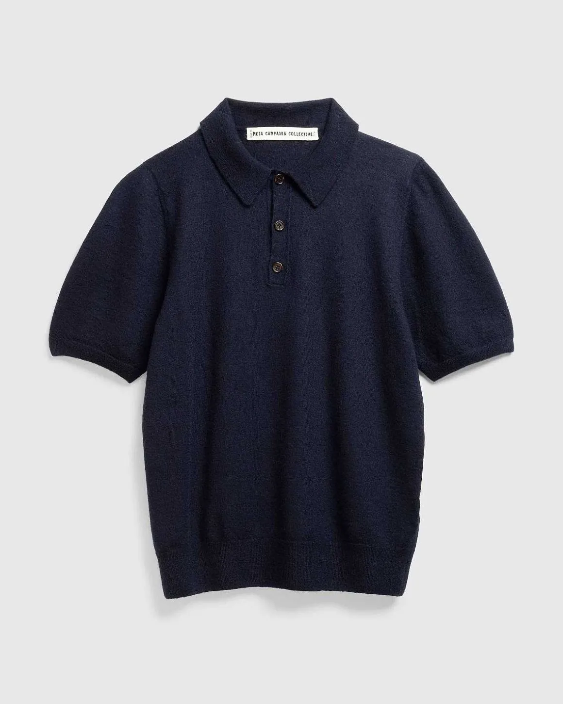 Joel Filted Cashmere Polo Midnight Blue