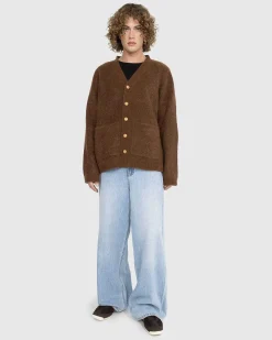Kaito Cardigan Brun Mohair