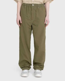 Kaki Bukser Med Kontraststik