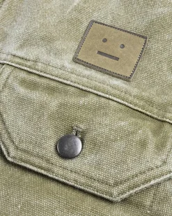 Kanvas Polstret Jakke Khaki Beige