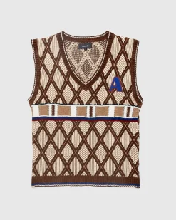 Kingpin Strikket Vest Brun