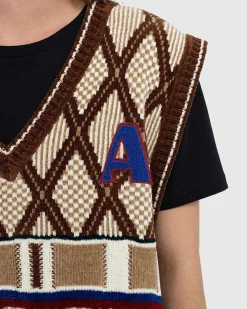 Kingpin Strikket Vest Brun