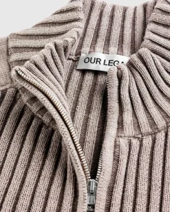 Klassisk Cardigan Med Lynlas Pink Stobt Bomuld Cash