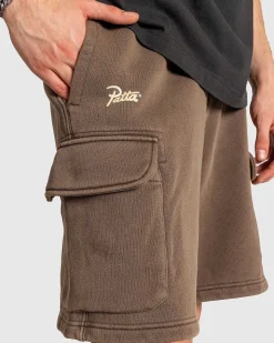 Klassiske Vaskede Cargo Joggingshorts Morel