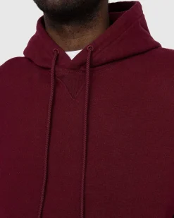 Klassisk Fleece-Haettetroje Bordeaux